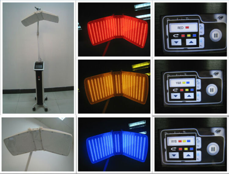 Appareil de thérapie faciale LED approuvé CE pour la régénération de la peau par photodynamique et le traitement de l''acné PDT