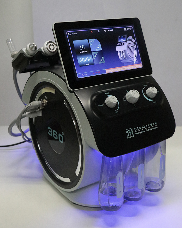 Appareil de soins du visage à jet d''eau oxygéné pour dermabrasion faciale anti-âge hydrodermabrasion