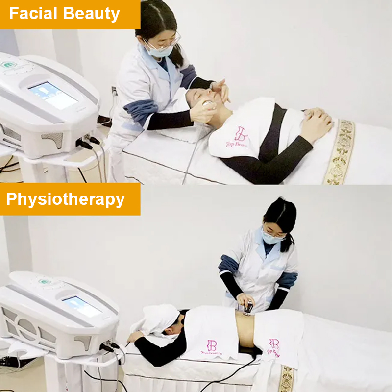 2 en 1 Appareil de beauté RF importé Dispositif de beauté EMS Machine anti-âge dispositif de lifting facial pour éliminer les rides Appareil de thérapie EMS à ultrasons