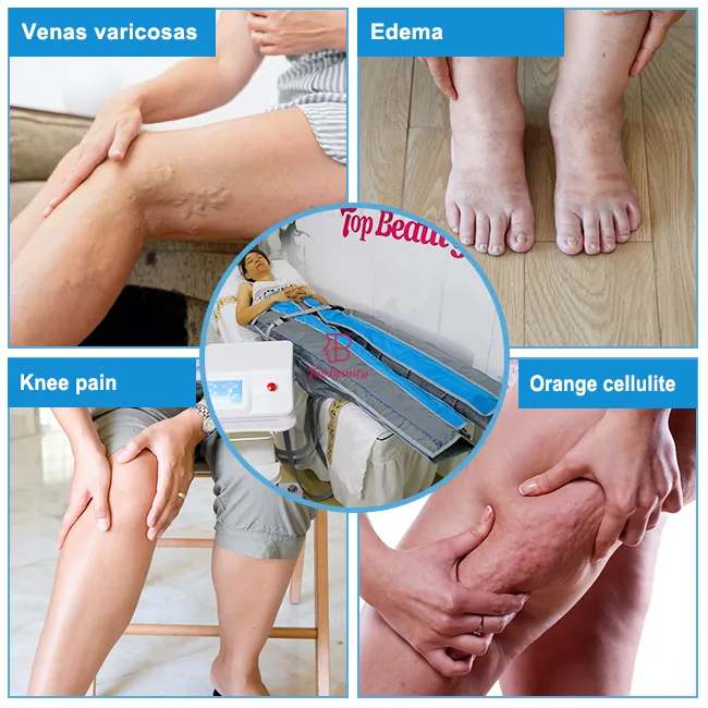 Combinaison de pressothérapie pour jambes corps entier drainage lymphatique machine presoterapia