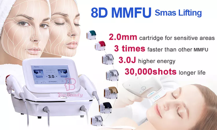 Machine de beauté à ultrasons focalisés de haute intensité pour lifting facial et suppression des rides, amincissement du corps, Vmax HIFU 8D