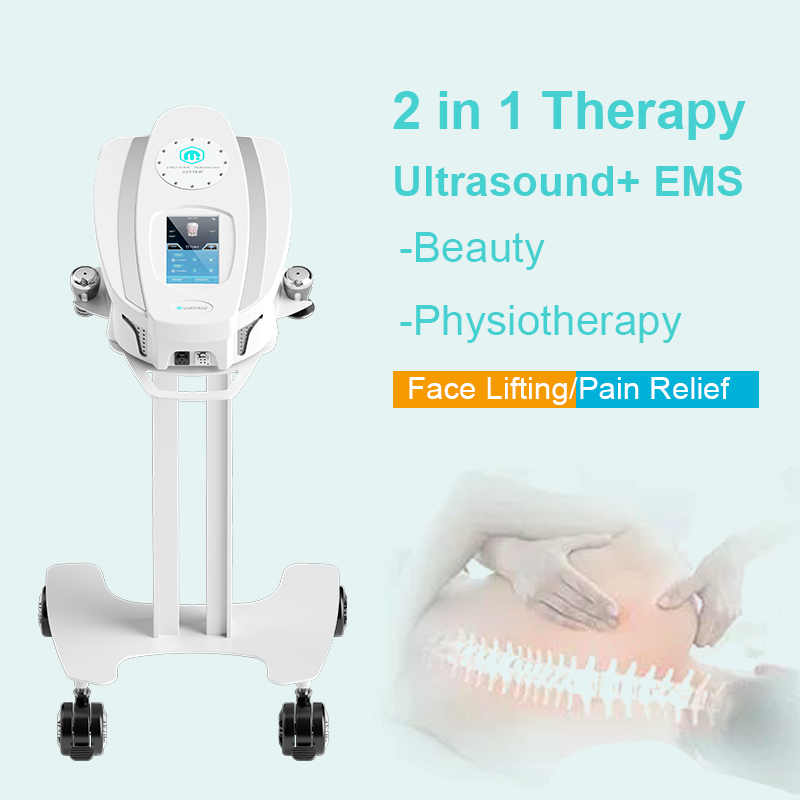 2 en 1 Appareil de beauté RF importé Dispositif de beauté EMS Machine anti-âge dispositif de lifting facial pour éliminer les rides Appareil de thérapie EMS à ultrasons