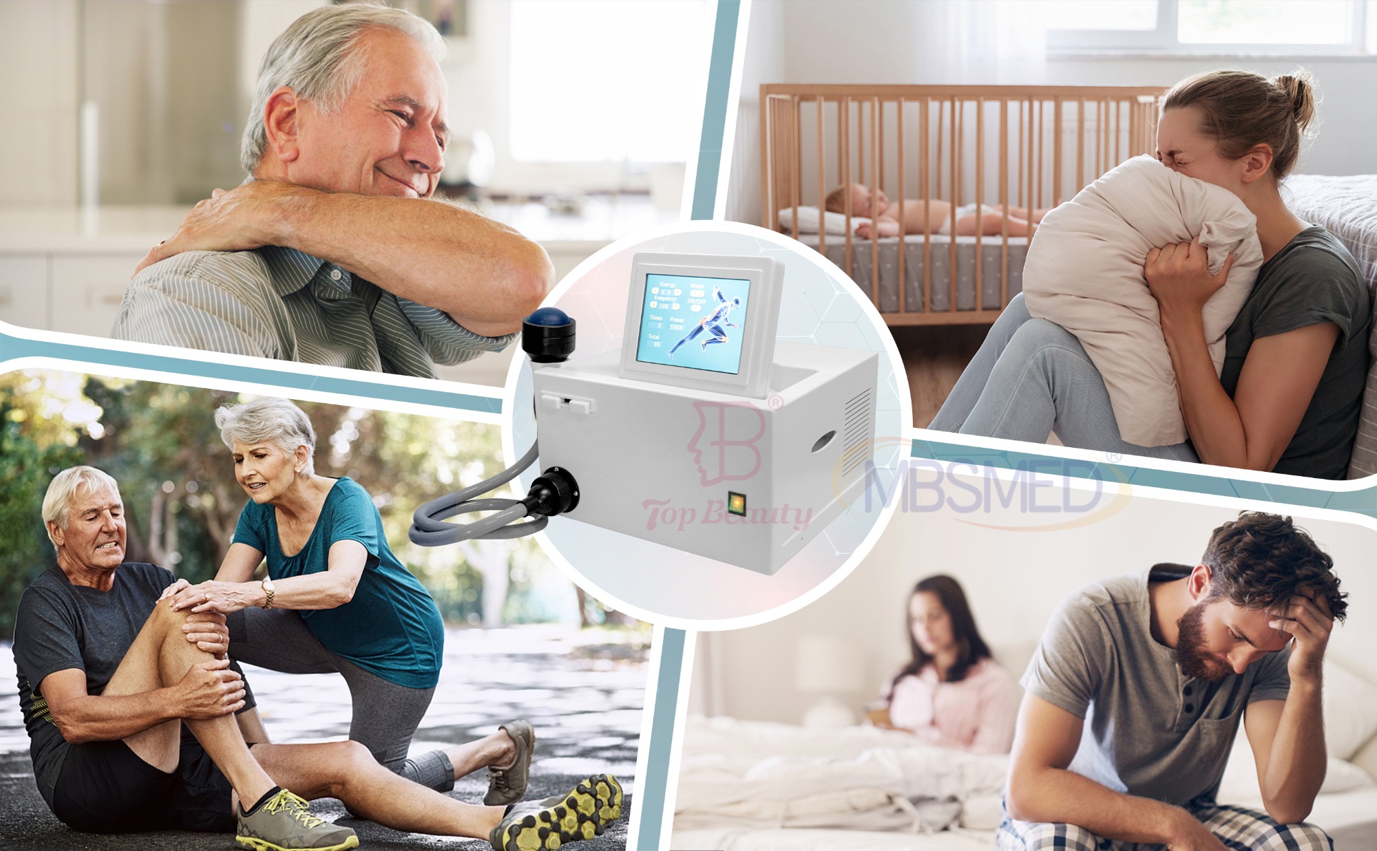Vente chaude système de choc eswt ed focus shockwave, machine de thérapie par choc ciblé, Shockwave Physique