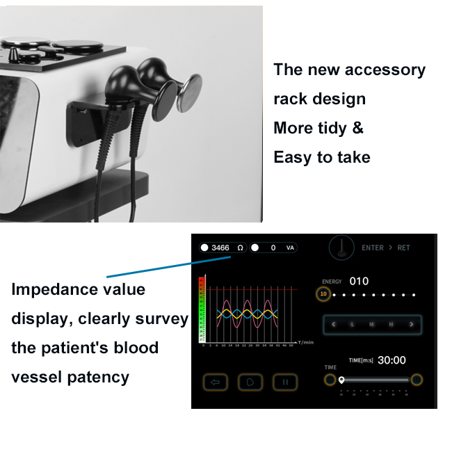 Appareil de physiothérapie Tecar 2.1, thérapie CET RET RF pour le soulagement de la douleur, appareil de physiothérapie intelligent 448khz Tecar