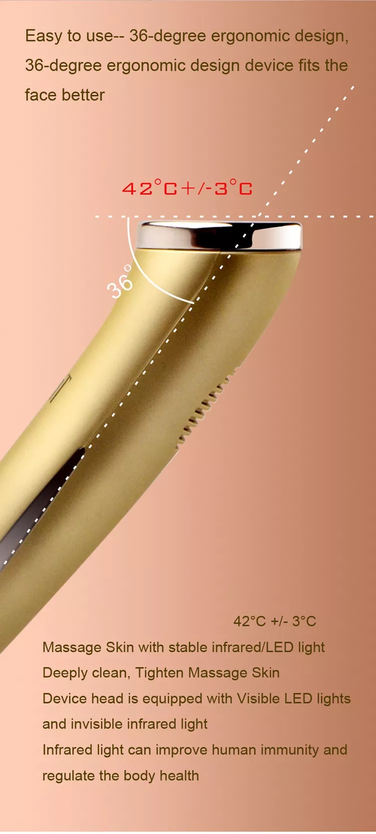 Appareil de beauté pour le soin de la peau par lifting facial Photon et raffermissement pour le soin de la peau par led