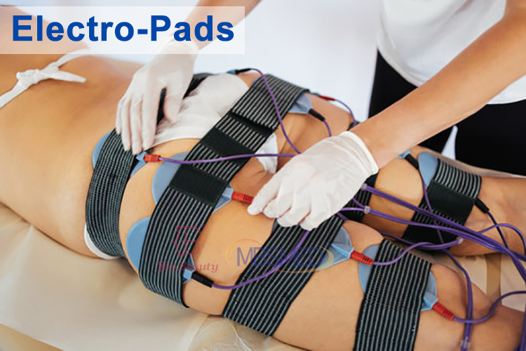 Stimulateur musculaire EMS pour l''amincissement du corps, machine de thérapie par électrostimulation à ondes russes et cupping mammaire sous vide