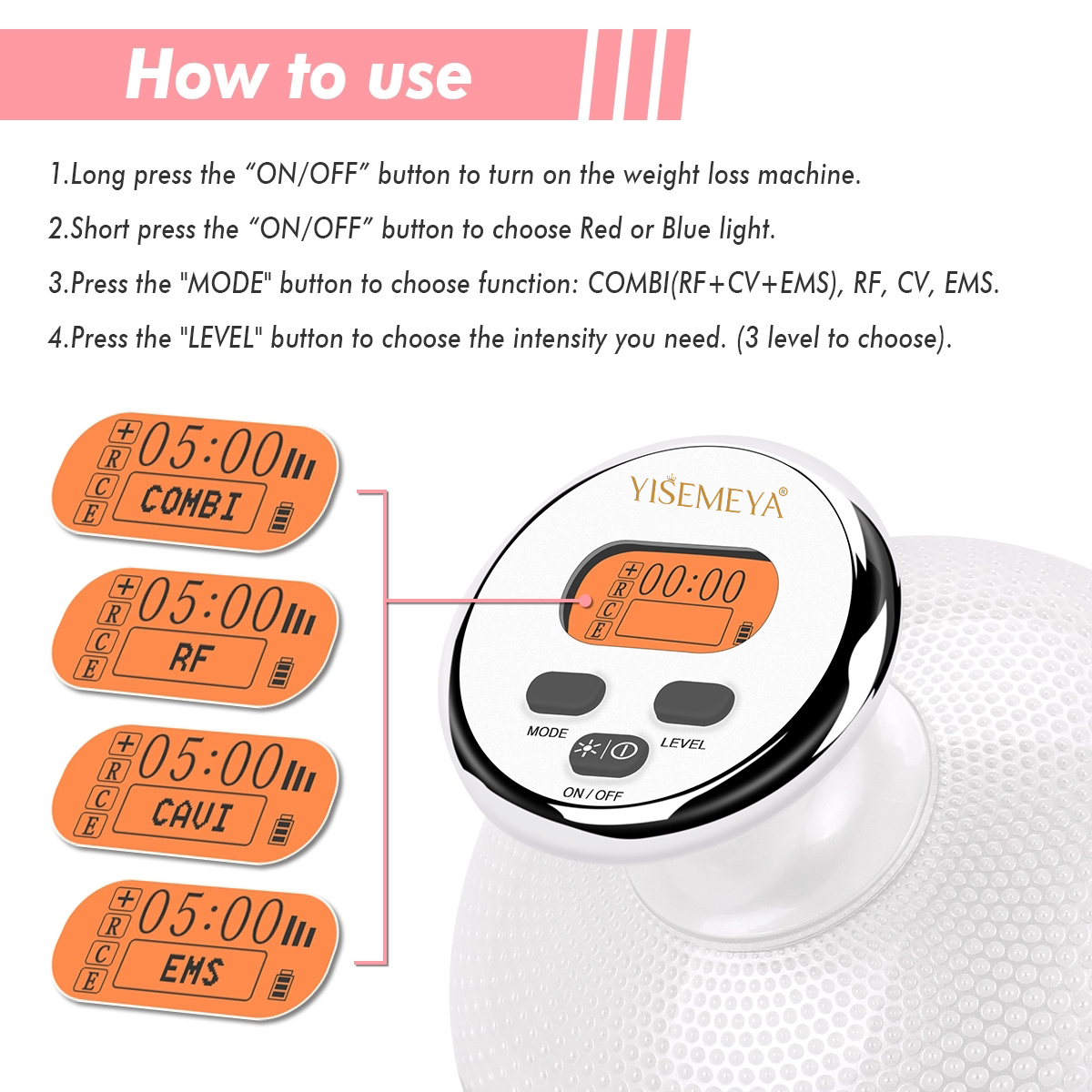 Appareil minceur à domicile Rf portable Ems Led Photon pour le corps Machine de beauté pour salon de beauté