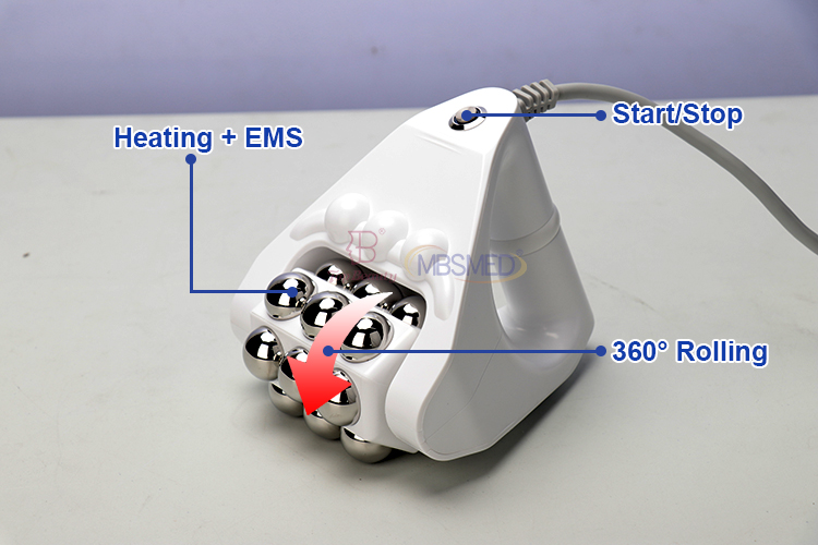Appareil de massage chauffant Endosfera avec rouleau pour détendre les muscles et vibrer, machine de fitness et de slimming du corps