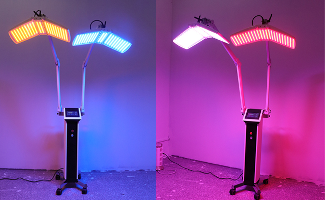 Traitement double plat PDT Photon Light Thérapie faciale 7 Couleurs LED Lumière faciale Thérapie Beauté Appareil