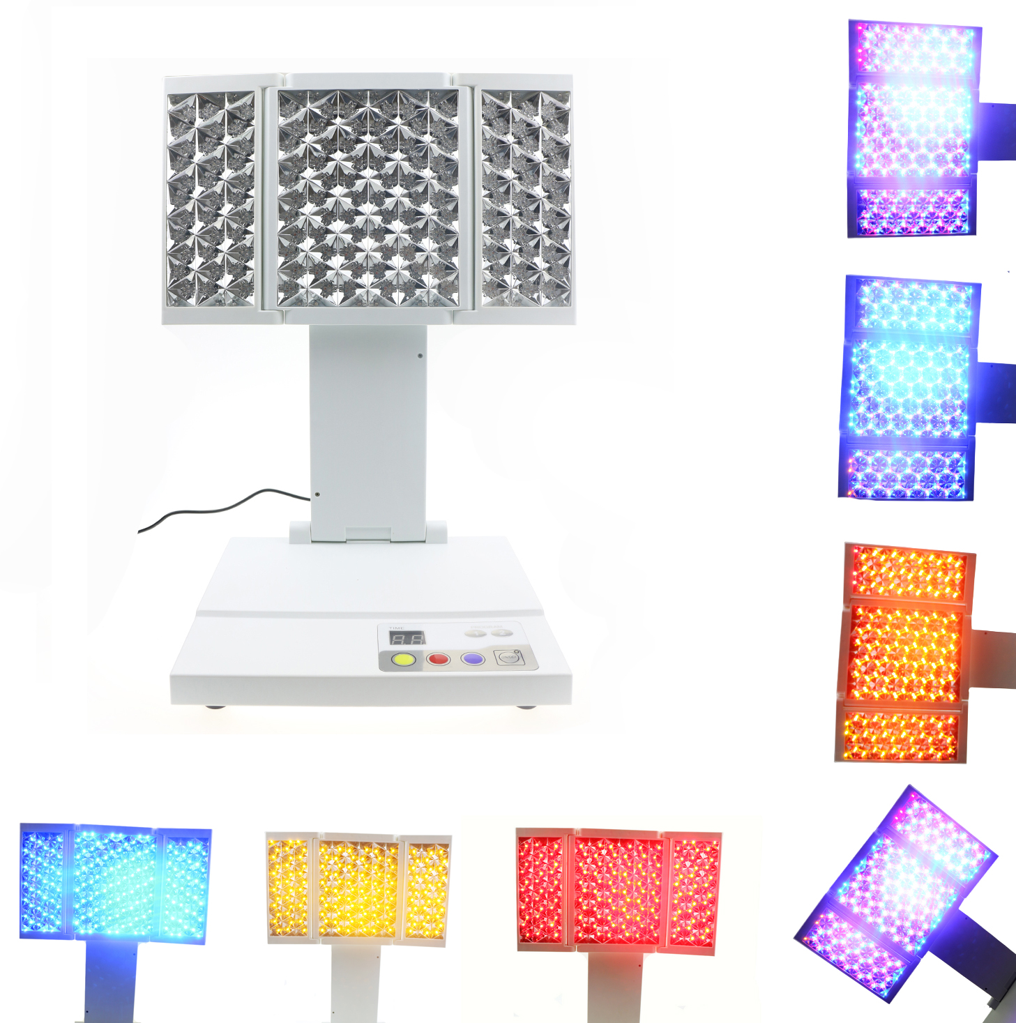Équipement de beauté professionnel à 7 couleurs LED pour la thérapie par photons pour le raffermissement de la peau à usage domestique