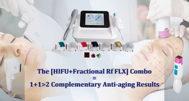 Machine de lifting facial HIFU RF 2 en 1 7D et machine de raffermissement du visage et du corps HIFU