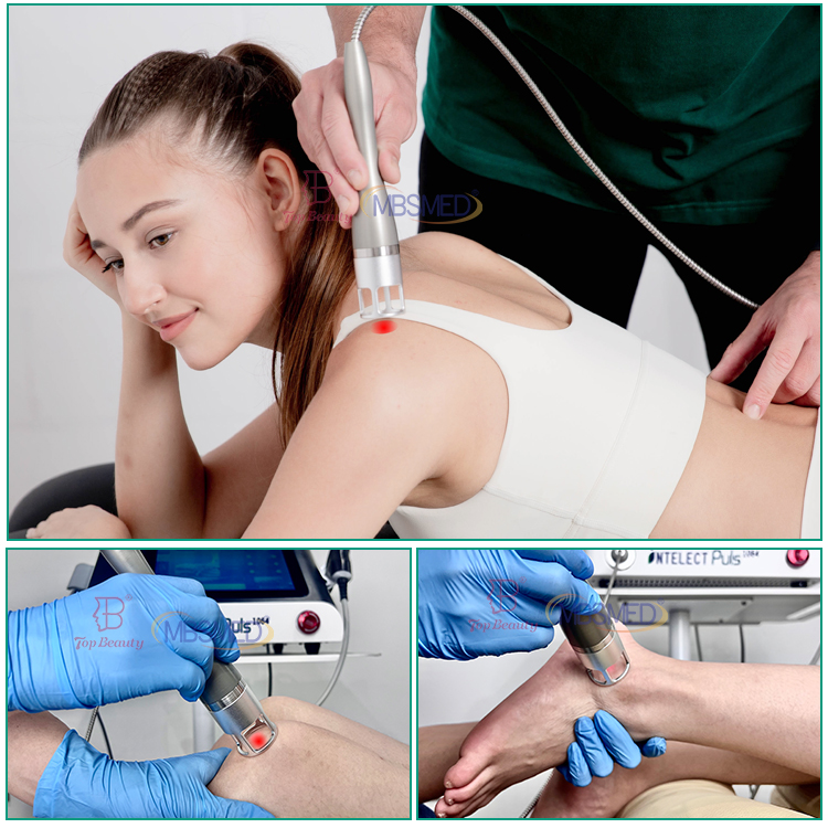 Thérapie au laser de classe 4 à onde de choc professionnelle pour appareil de rééducation par thérapie par onde de choc ESWT en physiothérapie