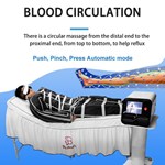 Appareil de drainage lymphatique par pressothérapie 2 en 1 avec 24 airbags