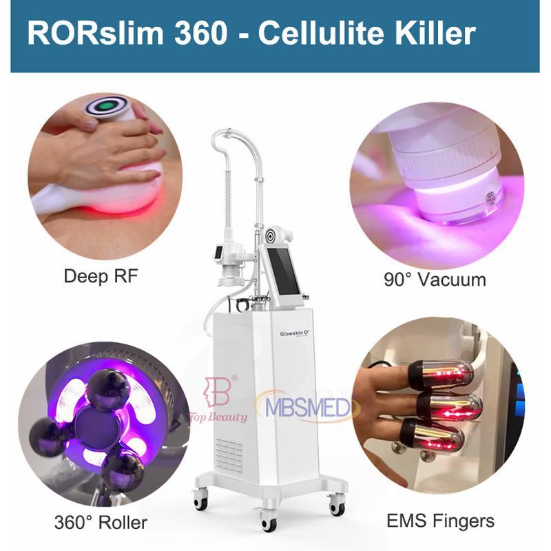 Machine de slippage du corps RF à rouleaux sous vide à rotation à 360°