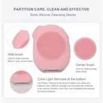 Brosse faciale en silicone avec LED pour nettoyage et massage du visage de la zone T, derniers produits
