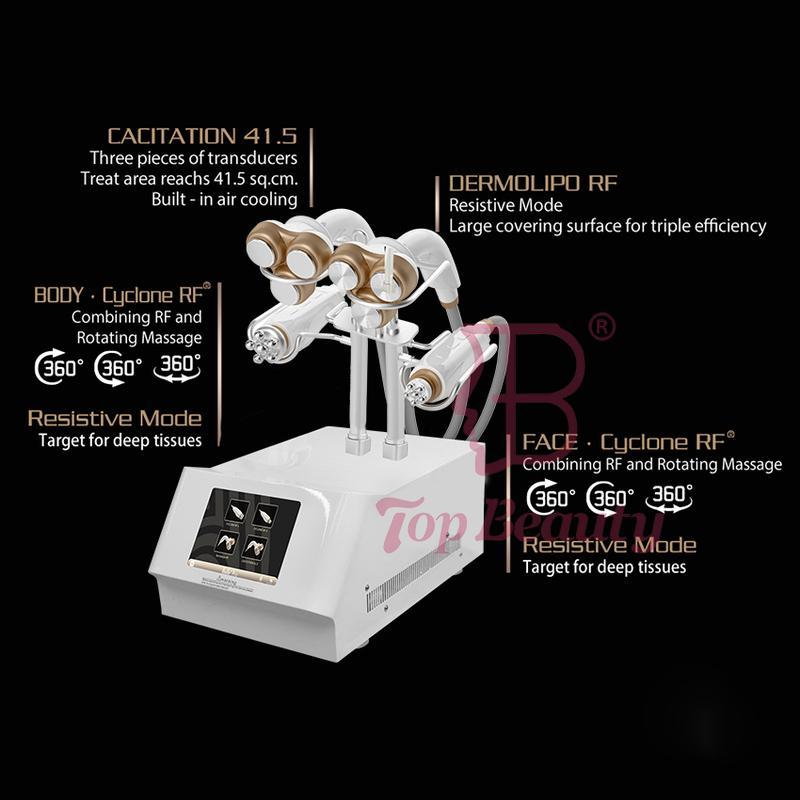 Appareil professionnel de réduction des rides profondes et de réduction des graisses par cavitation ultrasonore 40k RF