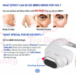 1 000 000 tirs 8D Refroidissement par glace HIFU 5D Smas Lifting Soin de la peau Machine de beauté
