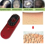 Brosse à cheveux ionique électrique mini portable antistatique pour le soin du cuir chevelu et traitement de perte de cheveux