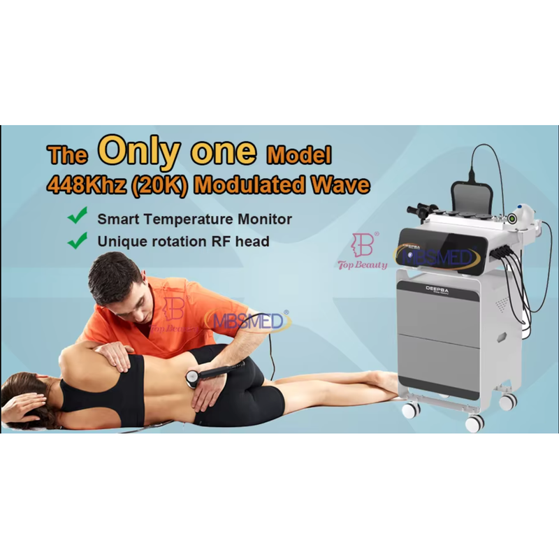Machine à rouleaux de thérapie par rotation pour soulagement de la douleur avec Tecar Indiba Physiotherapy cet ret rf 448khz