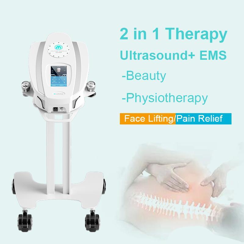 2 en 1 Appareil de beauté RF importé Dispositif de beauté EMS Machine anti-âge dispositif de lifting facial pour éliminer les rides Appareil de thérapie EMS à ultrasons