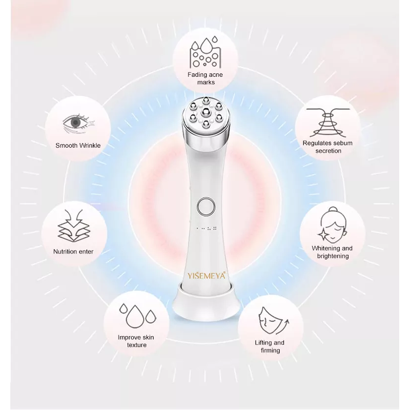 Produits de soins personnels de beauté 3 en 1 Appareil de beauté du visage à vibration RF LED Soins de la peau du visage Équipement de beauté du visage