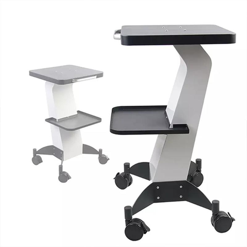 Chariot de salon blanc en aluminium pour machine de beauté à cavitation Ensemble chariot SPA