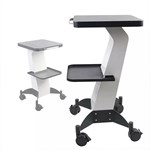 Chariot de salon blanc en aluminium pour machine de beauté à cavitation Ensemble chariot SPA