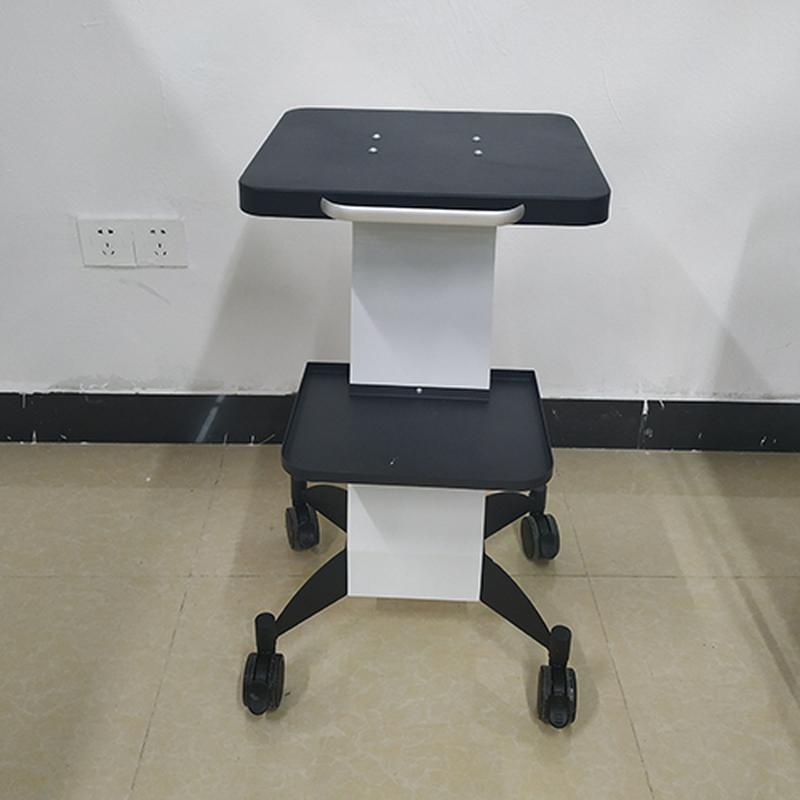 Chariot de salon blanc en aluminium pour machine de beauté à cavitation Ensemble chariot SPA