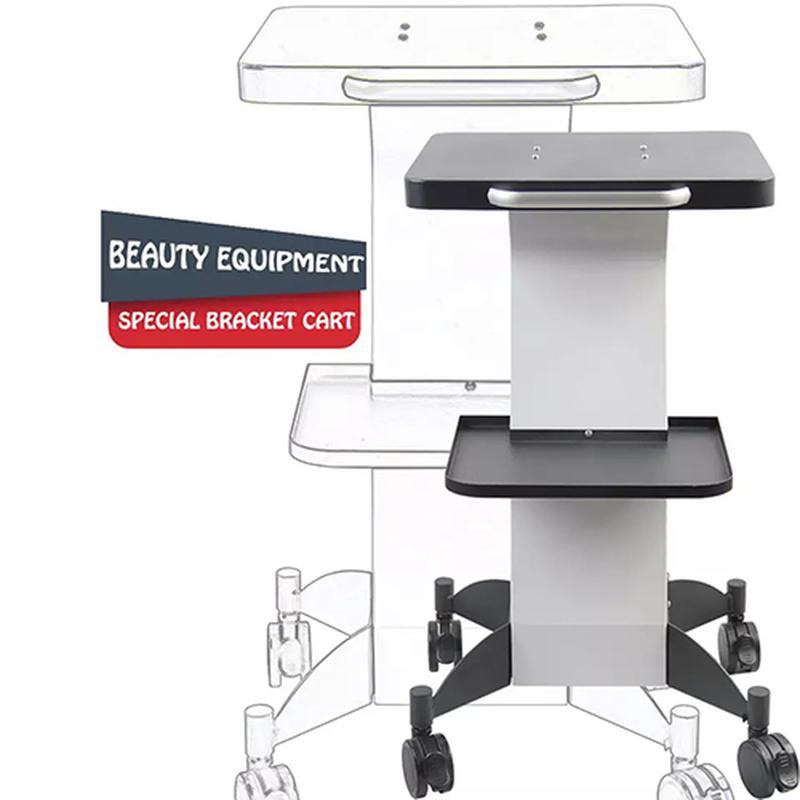 Chariot de salon blanc en aluminium pour machine de beauté à cavitation Ensemble chariot SPA