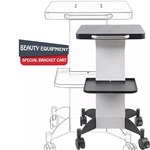 Chariot de salon blanc en aluminium pour machine de beauté à cavitation Ensemble chariot SPA